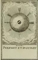 An illustration from L'ame amante de son Dieu, représentée dans les emblemes de Hermannus Hugo, et dans ceux d'Othon Vaenius sur l'amour divin. Avec des figures nouvelles accompagnées de vers qui en font l'application aux dispositions les plus essentielles de la vie intérieure (1790)