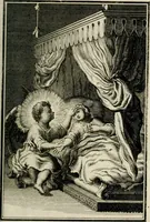 An illustration from L'ame amante de son Dieu, representée dans les emblémes de Hermannus Hugo sur ses pieux desirs: & dans ceux d'Othon Vaenius sur l'amour divin (1717)