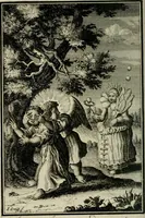 An illustration from L'ame amante de son Dieu, representée dans les emblémes de Hermannus Hugo sur ses pieux desirs: & dans ceux d'Othon Vaenius sur l'amour divin (1717)