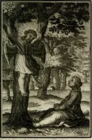An illustration from L'ame amante de son Dieu, representée dans les emblémes de Hermannus Hugo sur ses pieux desirs: & dans ceux d'Othon Vaenius sur l'amour divin (1717)