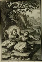 An illustration from L'ame amante de son Dieu, representée dans les emblémes de Hermannus Hugo sur ses pieux desirs: & dans ceux d'Othon Vaenius sur l'amour divin (1717)