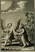 An illustration from L'ame amante de son Dieu, representée dans les emblémes de Hermannus Hugo sur ses pieux desirs: & dans ceux d'Othon Vaenius sur l'amour divin (1717)