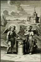 An illustration from L'ame amante de son Dieu, representée dans les emblémes de Hermannus Hugo sur ses pieux desirs: & dans ceux d'Othon Vaenius sur l'amour divin (1717)