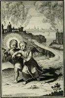 An illustration from L'ame amante de son Dieu, representée dans les emblémes de Hermannus Hugo sur ses pieux desirs: & dans ceux d'Othon Vaenius sur l'amour divin (1717)