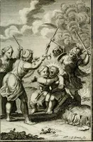 An illustration from L'ame amante de son Dieu, representée dans les emblémes de Hermannus Hugo sur ses pieux desirs: & dans ceux d'Othon Vaenius sur l'amour divin (1717)