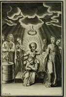An illustration from L'ame amante de son Dieu, representée dans les emblémes de Hermannus Hugo sur ses pieux desirs: & dans ceux d'Othon Vaenius sur l'amour divin (1717)