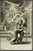 An illustration from L'ame amante de son Dieu, representée dans les emblémes de Hermannus Hugo sur ses pieux desirs: & dans ceux d'Othon Vaenius sur l'amour divin (1717)