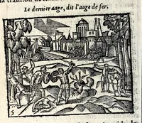 An illustration from La Metamorphose d'Ouide : contenant l'Olympe des histoires poëtiques : traduits de latin en françois (1608)