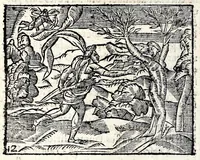 An illustration from La Metamorphose d'Ouide : contenant l'Olympe des histoires poëtiques : traduits de latin en françois (1608)