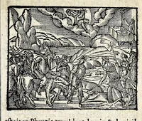 An illustration from La Metamorphose d'Ouide : contenant l'Olympe des histoires poëtiques : traduits de latin en françois (1608)