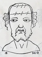Picture 59 of 91 from La metoposcopie de H. Cardan, medecin milanois : comprise en treize liures, et huit cens figures de la face humaine : a laquelle a esté adjousté, Le traicté des marques naturelles du corps, par Melampus, antien autheur grec : le tout traduit en françois par le sieur C. M. de Laurendiere, docteur en medecine (1658), leaf 106