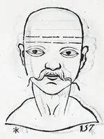 Picture 63 of 91 from La metoposcopie de H. Cardan, medecin milanois : comprise en treize liures, et huit cens figures de la face humaine : a laquelle a esté adjousté, Le traicté des marques naturelles du corps, par Melampus, antien autheur grec : le tout traduit en françois par le sieur C. M. de Laurendiere, docteur en medecine (1658), leaf 112