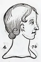 Picture 84 of 91 from La metoposcopie de H. Cardan, medecin milanois : comprise en treize liures, et huit cens figures de la face humaine : a laquelle a esté adjousté, Le traicté des marques naturelles du corps, par Melampus, antien autheur grec : le tout traduit en françois par le sieur C. M. de Laurendiere, docteur en medecine (1658), leaf 221
