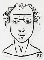 Picture 20 of 91 from La metoposcopie de H. Cardan, medecin milanois : comprise en treize liures, et huit cens figures de la face humaine : a laquelle a esté adjousté, Le traicté des marques naturelles du corps, par Melampus, antien autheur grec : le tout traduit en françois par le sieur C. M. de Laurendiere, docteur en medecine (1658), leaf 44
