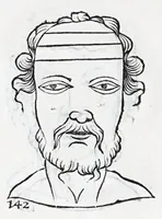 Picture 30 of 91 from La metoposcopie de H. Cardan, medecin milanois : comprise en treize liures, et huit cens figures de la face humaine : a laquelle a esté adjousté, Le traicté des marques naturelles du corps, par Melampus, antien autheur grec : le tout traduit en françois par le sieur C. M. de Laurendiere, docteur en medecine (1658), leaf 58