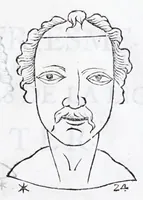 Picture 37 of 91 from La metoposcopie de H. Cardan, medecin milanois : comprise en treize liures, et huit cens figures de la face humaine : a laquelle a esté adjousté, Le traicté des marques naturelles du corps, par Melampus, antien autheur grec : le tout traduit en françois par le sieur C. M. de Laurendiere, docteur en medecine (1658), leaf 67
