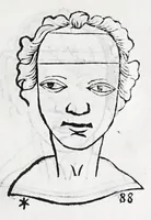 Picture 48 of 91 from La metoposcopie de H. Cardan, medecin milanois : comprise en treize liures, et huit cens figures de la face humaine : a laquelle a esté adjousté, Le traicté des marques naturelles du corps, par Melampus, antien autheur grec : le tout traduit en françois par le sieur C. M. de Laurendiere, docteur en medecine (1658), leaf 91
