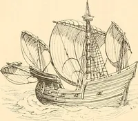 An illustration from La nao Santa María : memória de la Comisión Arqueológica Ejecutiva, 1892 (1892)