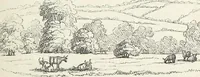 An illustration from The landscape gardening and landscape architecture of the late Humphry Repton, esq., being his entire works on these subjects : ...with historical and scientific introduction, a systematic analysis, a biographical notice, notes, and copious alphabetical index (1840)