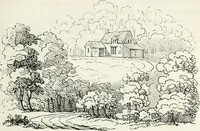 An illustration from The landscape gardening and landscape architecture of the late Humphry Repton, esq., being his entire works on these subjects : ...with historical and scientific introduction, a systematic analysis, a biographical notice, notes, and copious alphabetical index (1840)