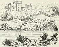 An illustration from The landscape gardening and landscape architecture of the late Humphry Repton, esq., being his entire works on these subjects : ...with historical and scientific introduction, a systematic analysis, a biographical notice, notes, and copious alphabetical index (1840)