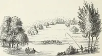 An illustration from The landscape gardening and landscape architecture of the late Humphry Repton, esq., being his entire works on these subjects : ...with historical and scientific introduction, a systematic analysis, a biographical notice, notes, and copious alphabetical index (1840)