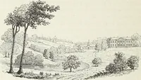 An illustration from The landscape gardening and landscape architecture of the late Humphry Repton, esq., being his entire works on these subjects : ...with historical and scientific introduction, a systematic analysis, a biographical notice, notes, and copious alphabetical index (1840)
