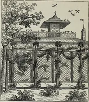 An illustration from The landscape gardening and landscape architecture of the late Humphry Repton, esq., being his entire works on these subjects : ...with historical and scientific introduction, a systematic analysis, a biographical notice, notes, and copious alphabetical index (1840)