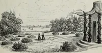 An illustration from The landscape gardening and landscape architecture of the late Humphry Repton, esq., being his entire works on these subjects : ...with historical and scientific introduction, a systematic analysis, a biographical notice, notes, and copious alphabetical index (1840)