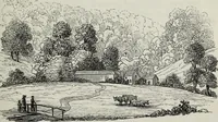 An illustration from The landscape gardening and landscape architecture of the late Humphry Repton, esq., being his entire works on these subjects : ...with historical and scientific introduction, a systematic analysis, a biographical notice, notes, and copious alphabetical index (1840)