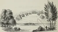 An illustration from The landscape gardening and landscape architecture of the late Humphry Repton, esq., being his entire works on these subjects : ...with historical and scientific introduction, a systematic analysis, a biographical notice, notes, and copious alphabetical index (1840)