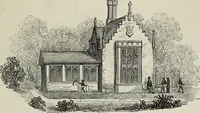 An illustration from The landscape gardening and landscape architecture of the late Humphry Repton, esq., being his entire works on these subjects : ...with historical and scientific introduction, a systematic analysis, a biographical notice, notes, and copious alphabetical index (1840)