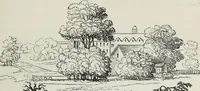 An illustration from The landscape gardening and landscape architecture of the late Humphry Repton, esq., being his entire works on these subjects : ...with historical and scientific introduction, a systematic analysis, a biographical notice, notes, and copious alphabetical index (1840)
