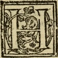An illustration from La nobilta di Milano, diuisa in sei libri. Nel primo, si narra di tvtti i santi, e beati, di patria milanesi. Co'l numero, e nome de' corpi santi, e reliquie notabili, chiese, monasterij, hospitali, e case pie, che sono nella città, e diocesi di Milano. Nel secondo, si descriuono tutti i papi, cardinali, arciuescoui, vescoui, e prelati graduati milanesi. Nel terzo, si ragiona di tutti i letterati, e componitori milanesi, in qualunque sorte de studij. Nel quarto, si tratta di tutti i rè, imperatori, & huomini valenti, famosi nella militia dell'istessa patria. Con le guerre fatte da milanesi, con altre città. Nel quinto, si fauella de' pittori, scultori, architteti, miniatori, & altri virtuosi, in diuerse sorti di virtù, milanesi. Nel sesto, leggesi le grandezze de' milanesi, la nobiltà di molte casate, le fertilità de' campi, l'anticaglie, e quei c'hanno dominato questa città, et altre cose degne da sapersi (1595)