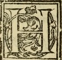 An illustration from La nobilta di Milano, diuisa in sei libri. Nel primo, si narra di tvtti i santi, e beati, di patria milanesi. Co'l numero, e nome de' corpi santi, e reliquie notabili, chiese, monasterij, hospitali, e case pie, che sono nella città, e diocesi di Milano. Nel secondo, si descriuono tutti i papi, cardinali, arciuescoui, vescoui, e prelati graduati milanesi. Nel terzo, si ragiona di tutti i letterati, e componitori milanesi, in qualunque sorte de studij. Nel quarto, si tratta di tutti i rè, imperatori, & huomini valenti, famosi nella militia dell'istessa patria. Con le guerre fatte da milanesi, con altre città. Nel quinto, si fauella de' pittori, scultori, architteti, miniatori, & altri virtuosi, in diuerse sorti di virtù, milanesi. Nel sesto, leggesi le grandezze de' milanesi, la nobiltà di molte casate, le fertilità de' campi, l'anticaglie, e quei c'hanno dominato questa città, et altre cose degne da sapersi (1595)