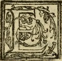 An illustration from La nobilta di Milano, diuisa in sei libri. Nel primo, si narra di tvtti i santi, e beati, di patria milanesi. Co'l numero, e nome de' corpi santi, e reliquie notabili, chiese, monasterij, hospitali, e case pie, che sono nella città, e diocesi di Milano. Nel secondo, si descriuono tutti i papi, cardinali, arciuescoui, vescoui, e prelati graduati milanesi. Nel terzo, si ragiona di tutti i letterati, e componitori milanesi, in qualunque sorte de studij. Nel quarto, si tratta di tutti i rè, imperatori, & huomini valenti, famosi nella militia dell'istessa patria. Con le guerre fatte da milanesi, con altre città. Nel quinto, si fauella de' pittori, scultori, architteti, miniatori, & altri virtuosi, in diuerse sorti di virtù, milanesi. Nel sesto, leggesi le grandezze de' milanesi, la nobiltà di molte casate, le fertilità de' campi, l'anticaglie, e quei c'hanno dominato questa città, et altre cose degne da sapersi (1595)