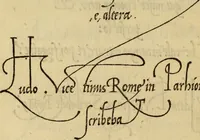 An illustration from La operina di Ludouico Vicentino, da imparare di scriuere littera cancellarescha (1524)