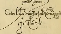 An illustration from La operina di Ludouico Vicentino, da imparare di scriuere littera cancellarescha (1524)