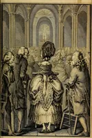 An illustration from La paysane pervertie, ou Les dangers de la ville : histoire d'Ursule R**, sur d'Edmond, le paysan, mise-au-jour d'après les véritables lettres des personages ... (1784)