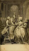 An illustration from La paysane pervertie, ou Les dangers de la ville : histoire d'Ursule R**, sur d'Edmond, le paysan, mise-au-jour d'après les véritables lettres des personages ... (1784)