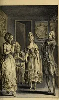 An illustration from La paysane pervertie, ou Les dangers de la ville : histoire d'Ursule R**, sur d'Edmond, le paysan, mise-au-jour d'après les véritables lettres des personages ... (1784)