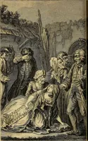 An illustration from La paysane pervertie, ou Les dangers de la ville : histoire d'Ursule R**, sur d'Edmond, le paysan, mise-au-jour d'après les véritables lettres des personages ... (1784)