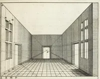 An illustration from La perspectiue pratique : necessaire a tous peintres, graueurs, sculpteurs, architectes, orfeures, brodeurs, tapissiers, et autres qui se meslent de desseigner (1647)