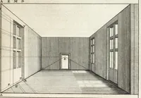 An illustration from La perspectiue pratique : necessaire a tous peintres, graueurs, sculpteurs, architectes, orfeures, brodeurs, tapissiers, et autres qui se meslent de desseigner (1647)