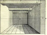 An illustration from La perspective pratiqve : necessaire a tovs peintres, graveurs, architectes, brodeurs, scvlpteurs, orfevres, tapissiers, et autres qui se meslent de desseigner (1663)