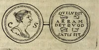 An illustration from La philosophie des images enigmatiques, ou il est traité des enigmes, hieroglyphiques, oracles, propheties, sorts, divinations, loteries, talismans, songes, centuries de Nostradamus, de la baguette (1694)
