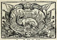 An illustration from La philosophie des images enigmatiques, ou il est traité des enigmes, hieroglyphiques, oracles, propheties, sorts, divinations, loteries, talismans, songes, centuries de Nostradamus, de la baguette (1694)
