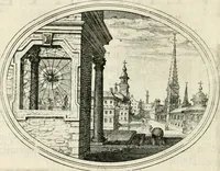 An illustration from Mundi lapis lydius, siue, Vanitas per veritate[m] falsi accusata & conuicta (1639)