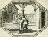 An illustration from Mundi lapis lydius, siue, Vanitas per veritate[m] falsi accusata & conuicta (1639)