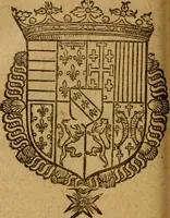 An illustration from La prinse et rendition de la ville de Montereau ou fault-Yonne a l'obeissance de Monseigneur le Duc de Mayenne Lieutenant General de l'estat & Couronne de France (1589)